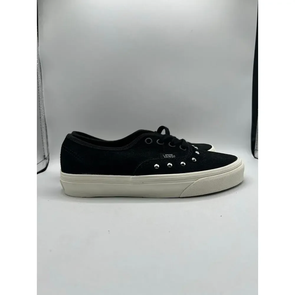 Vans Authentic Spikes Black Silver Studs Goth Punk size 3.5 men’s/5 women’s